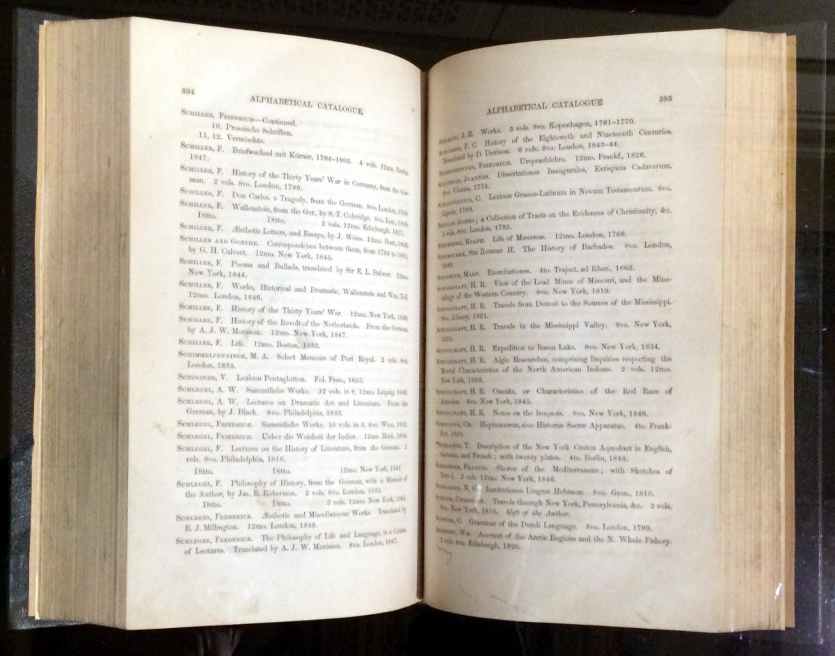 Alphabetical and Analytical Catalogue of the New York Society Library: With the Charter, by-Laws, &c., of the Institution. (New York: R. Craighead, Printer, 1850)