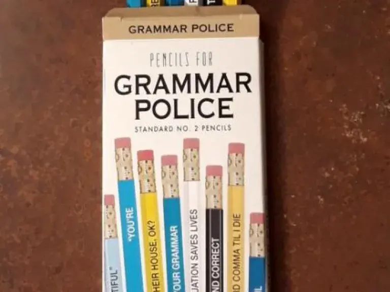 Grammar Police Pencil Holder